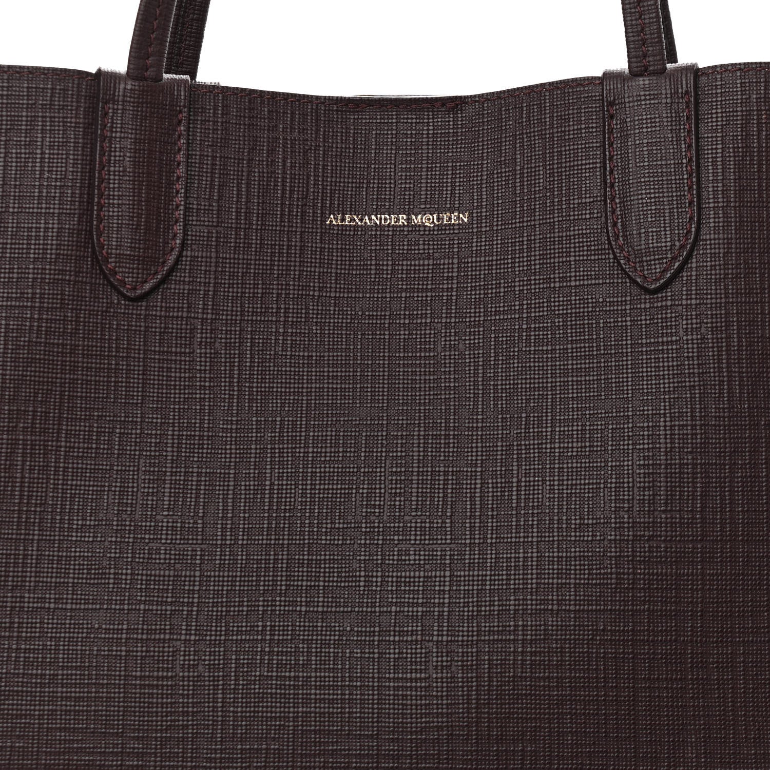 Alexander McQueen Saffiano Shopper Tote Burgundy 11 of 17