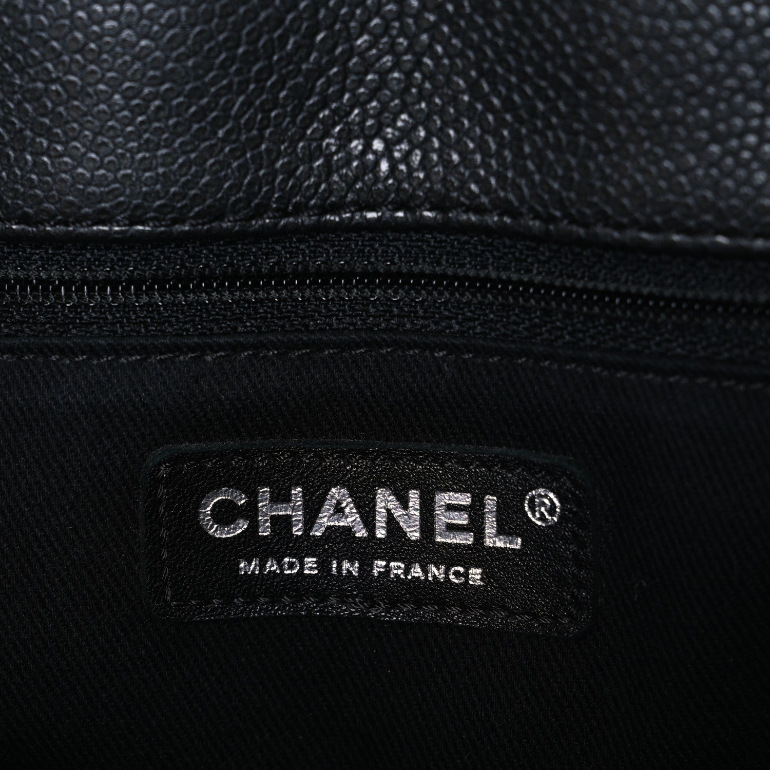 Chanel Metallic Grained Calfskin Medium Woven Chain Shopping Bag Black 6 of 10