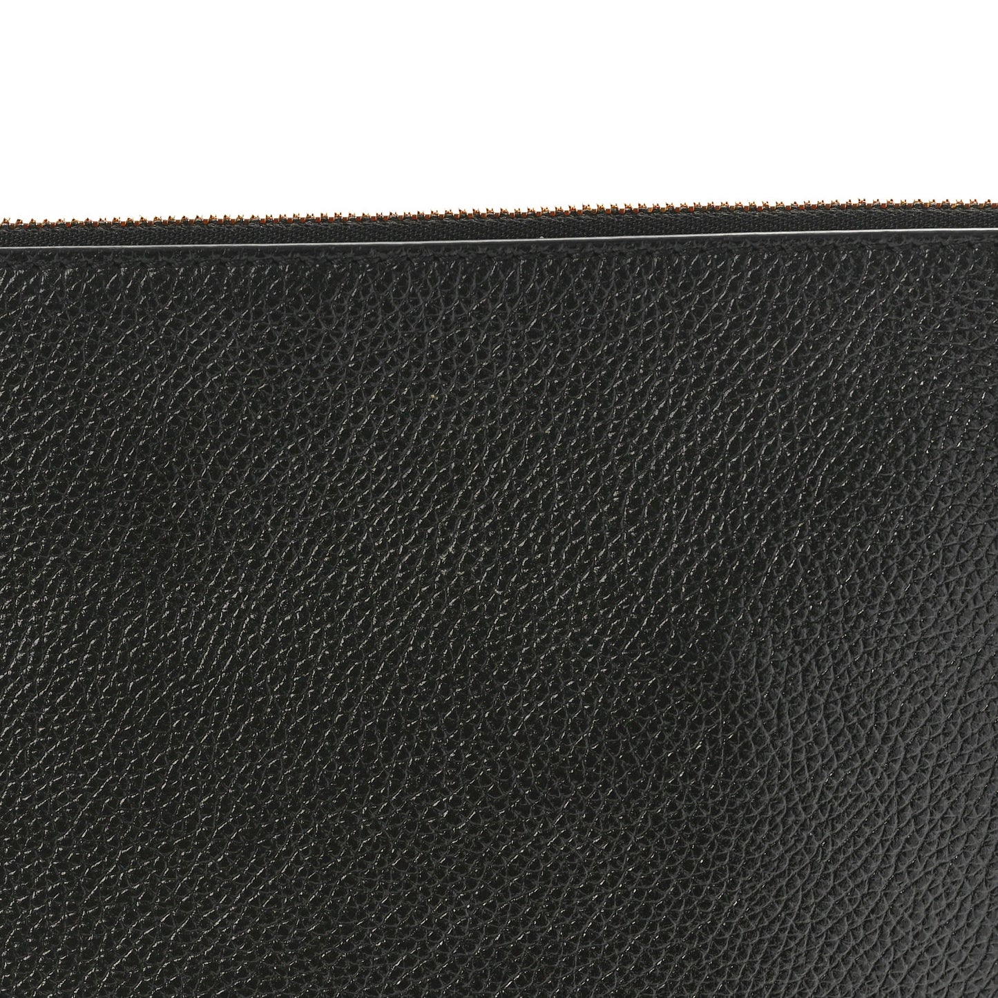 Calfskin Logo Medium Cash Pouch With Handle Black White