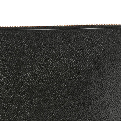 Balenciaga Calfskin Logo Medium Cash Pouch With Handle Black White 9 of 9