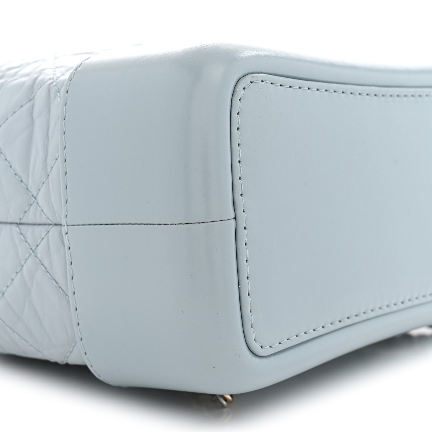 Aged Calfskin Quilted Small Gabrielle Backpack Light Blue
