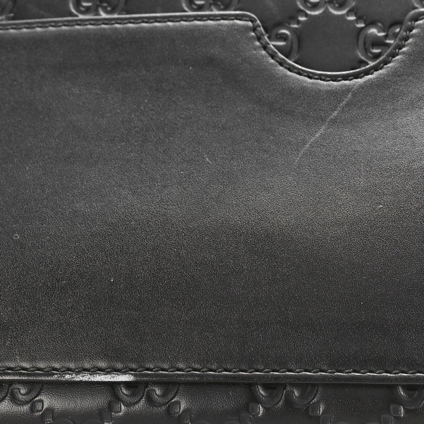 Guccissima Medium Padlock Shoulder Bag Black