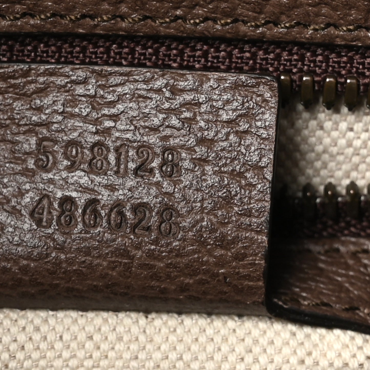 GG Supreme Monogram Textured Calfskin Web Ophidia Documents Holder Beige Ebony New Acero