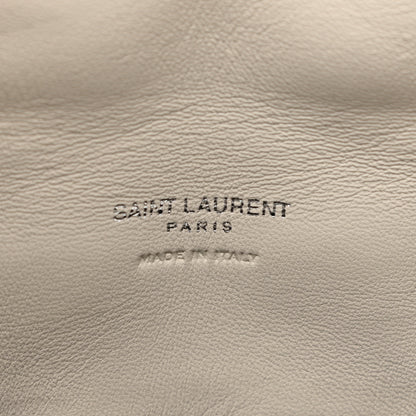 Saint Laurent Lambskin Monogram Loulou Puffer Pouch Clutch Crema Soft 7 of 13