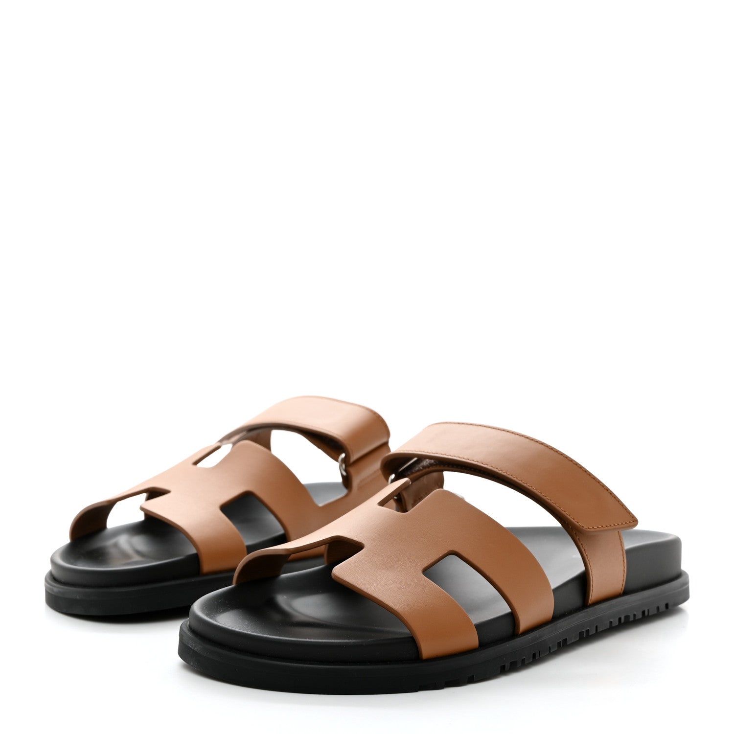 Hermes Calfskin Womens Chypre Sandals 40 Gold 3 of 9