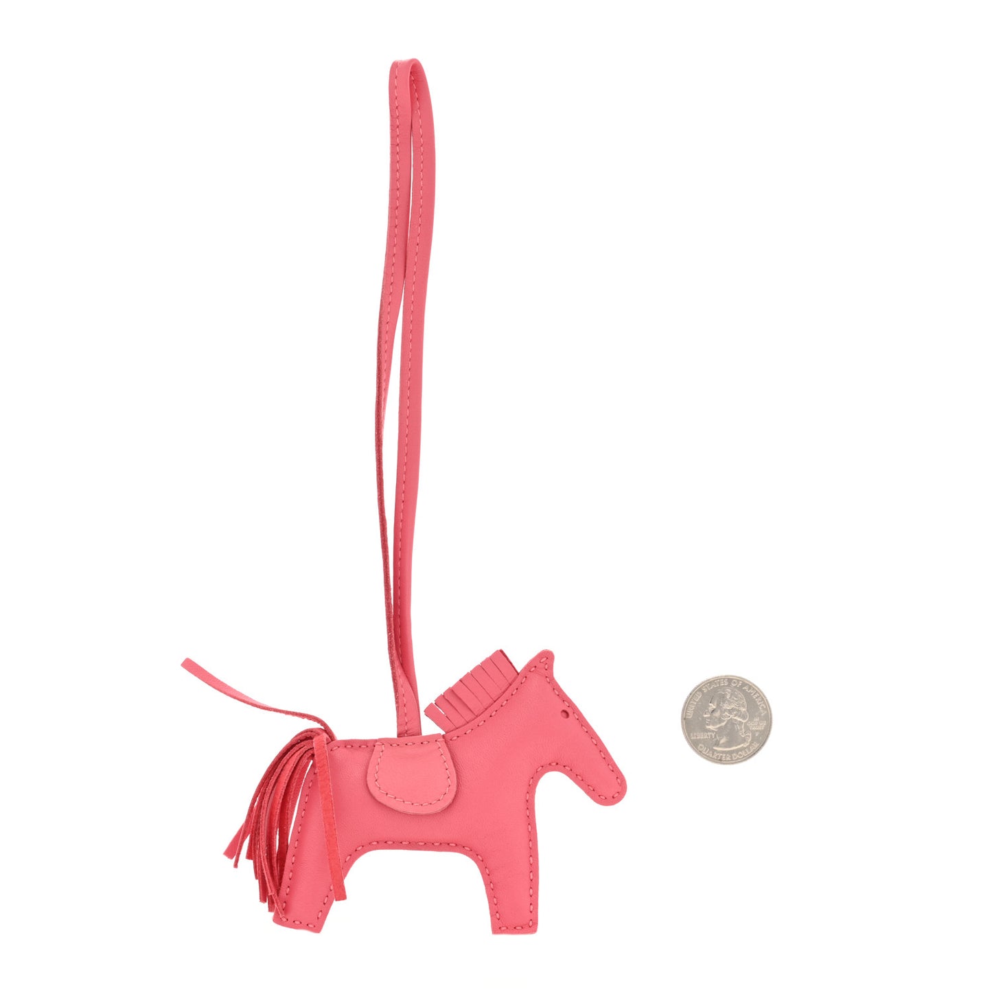 Milo Lambskin Grigri Rodeo Horse Bag Charm PM Rose Azalee