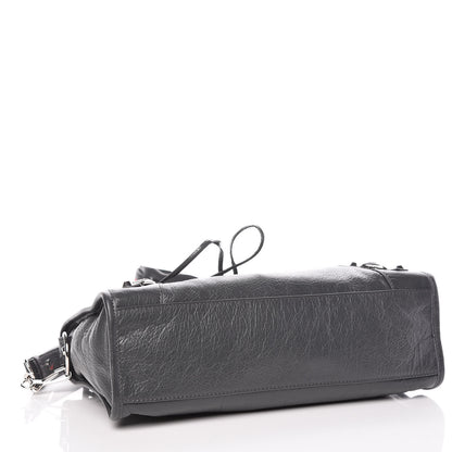 Balenciaga Agneau Classic Silver Hardware S City Graffiti Logo Strap Gris Fossile 4 of 9