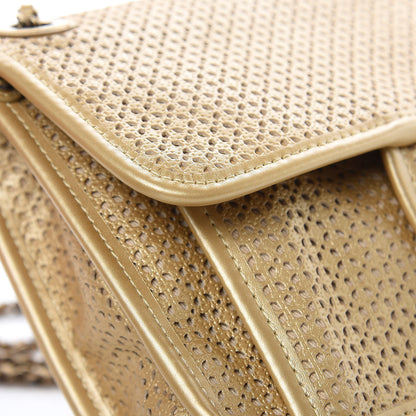Chanel Metallic Perforated Calfskin Small Up In The Air Flap Gold 14 of 14