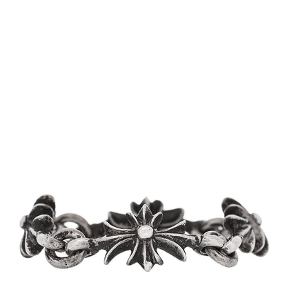 Chrome Hearts Sterling Silver Tiny E CH Cross Chain Ring 51 5.75 1 of 4