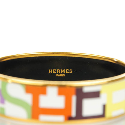 Hermes Enamel Printed Wide Capitales Bracelet 70 3 of 5