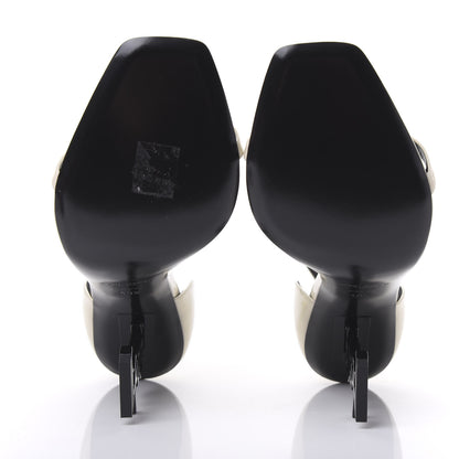 Saint Laurent Patent Calfskin Opyum Sandals 40.5 Neutro 5 of 8