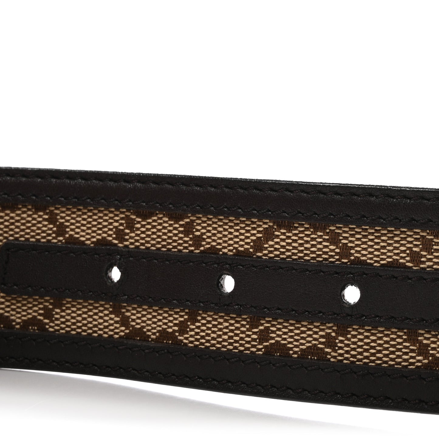 Monogram Calfskin Lovely Heart GG Belt 90 36 Beige Ebony Testa di Moro