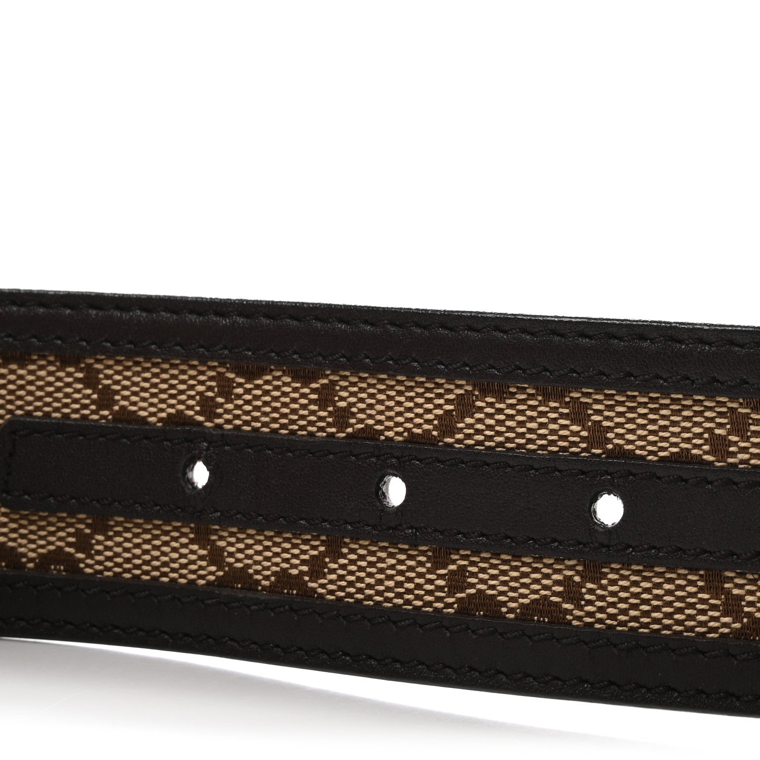 Gucci Monogram Calfskin Lovely Heart GG Belt 90 36 Beige Ebony Testa di Moro 3 of 5