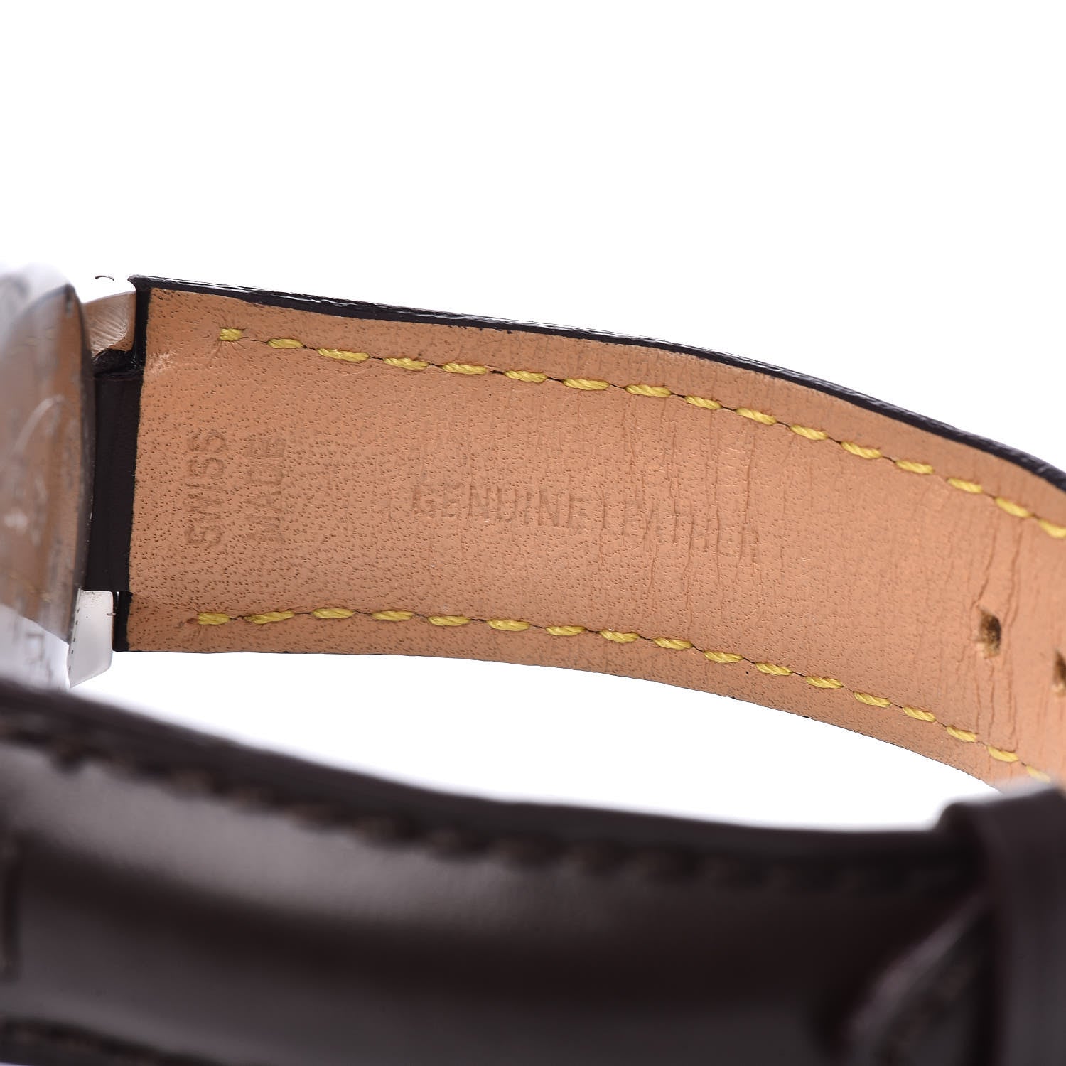 Louis Vuitton Stainless Steel Calfskin 39mm Tambour Quartz Watch Brown 6 of 7