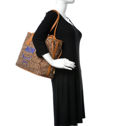 MCM Visetos Medium Liz Reversible Shopper Tote Cognac 3 of 17