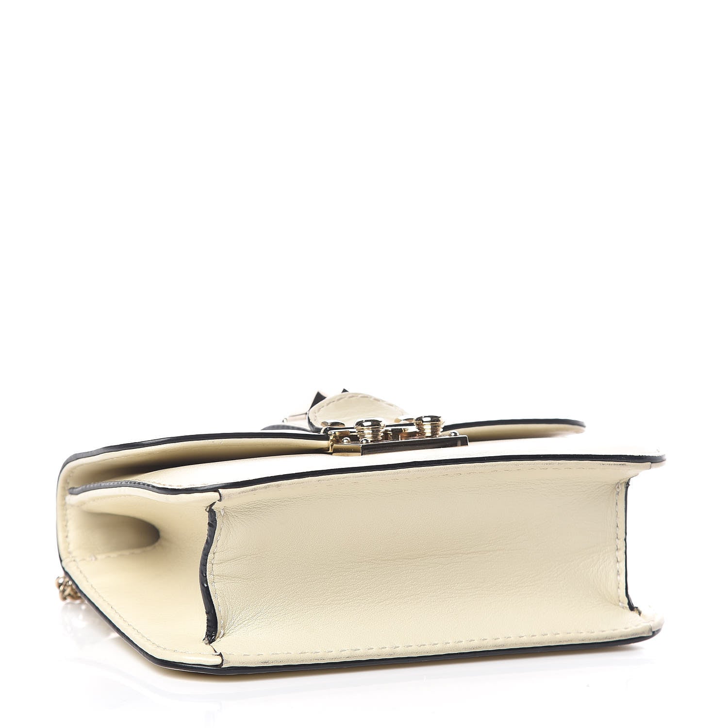 Valentino Garavani Vitello Mini Glam Lock Rockstud Flap White 4 of 9