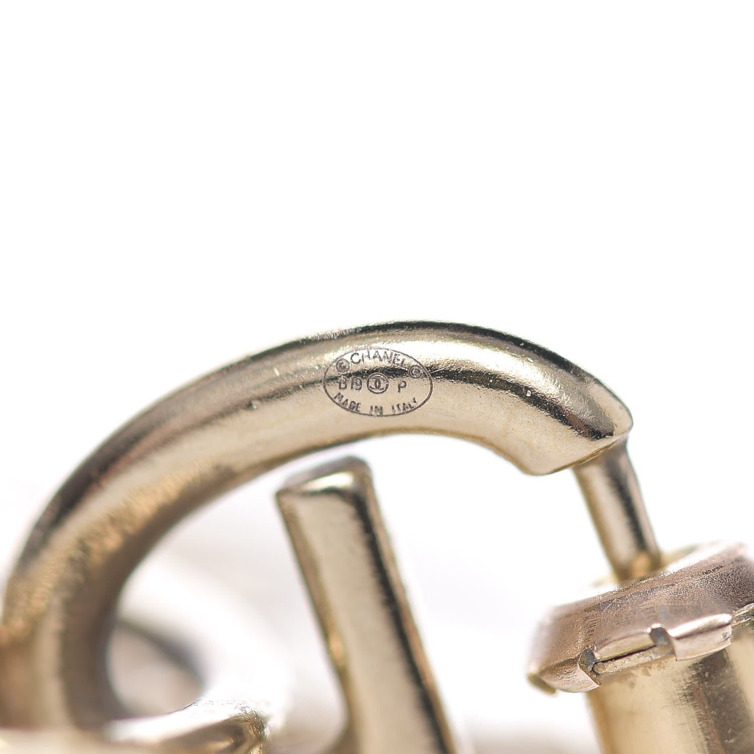 Chanel Baguette Crystal High Society CC Drop Earrings Gold 4 of 4