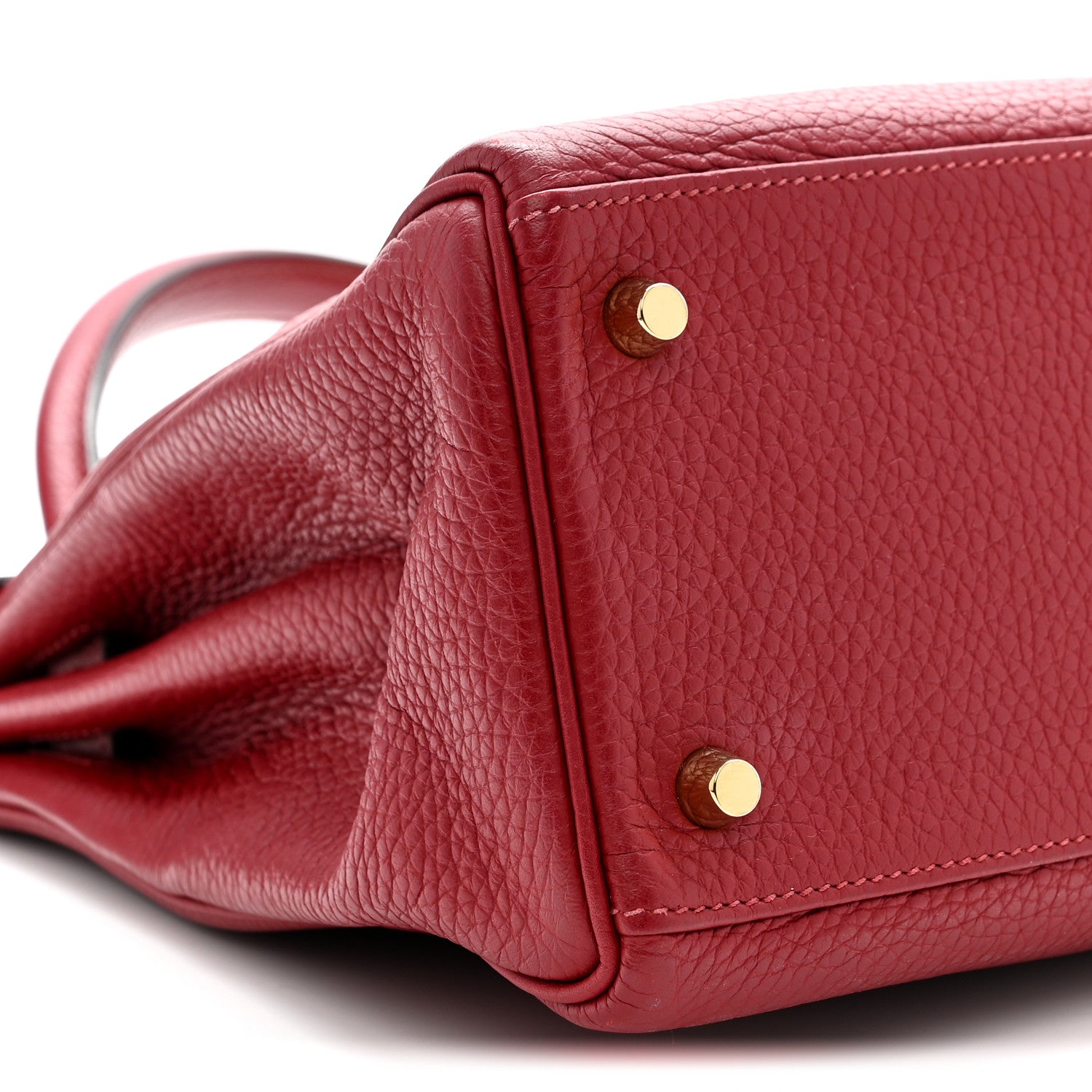 Hermes Taurillon Clemence Kelly Retourne 28 Rouge Grenat 9 of 14