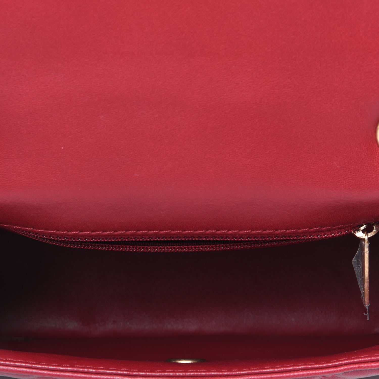 Chanel Lambskin Cross Stitch Mini Coco Handle Flap Red 4 of 14