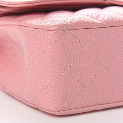 Chanel Caviar Quilted Medium Double Flap Pink 10 of 11