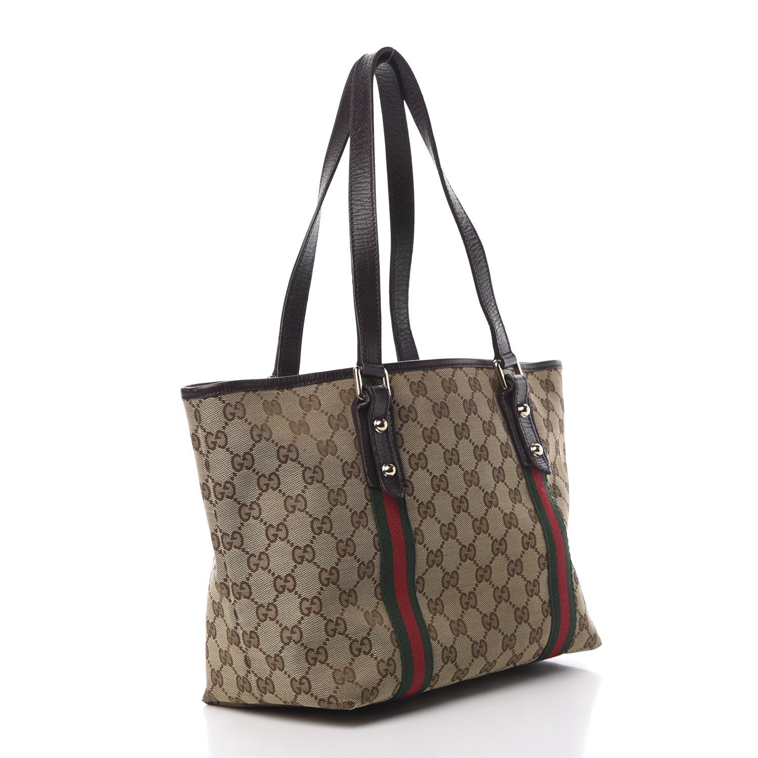 Gucci Monogram Medium Jolicoeur Tote Dark Brown 3 of 15