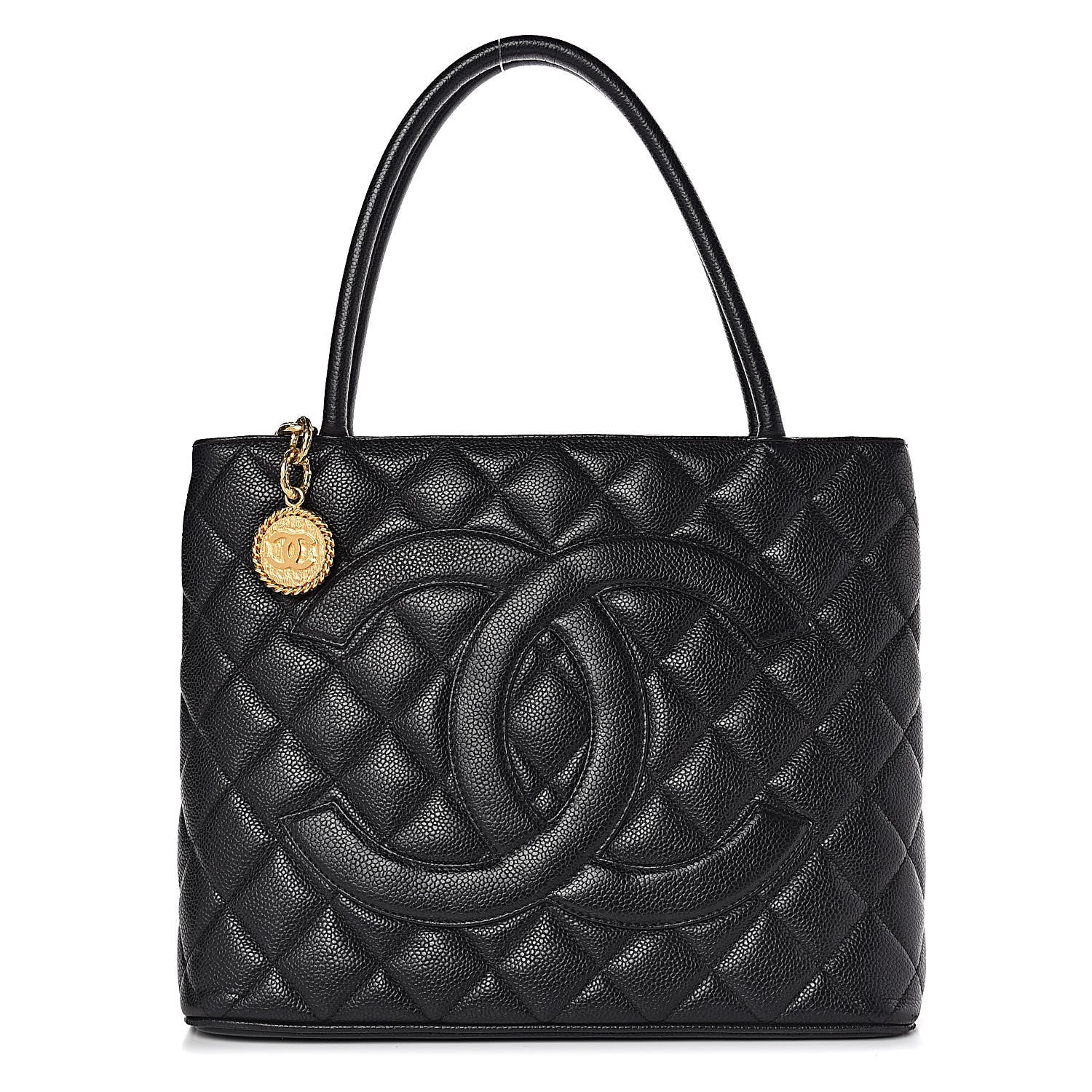 Chanel Caviar Quilted Medallion Tote Black 1 of 14