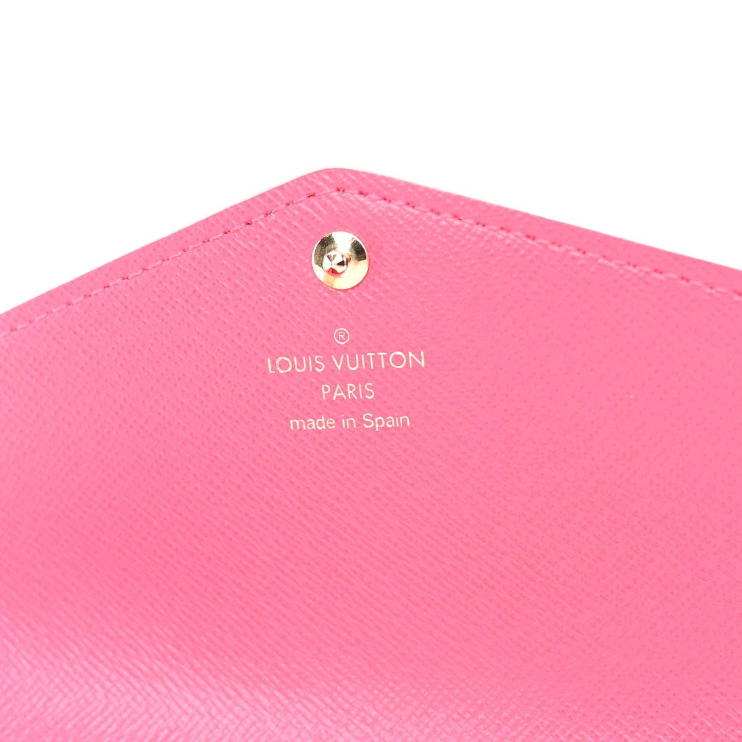 LOUIS VUITTON Damier Azur Studded Sarah Wallet NM Fuchsia
