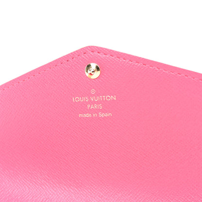 Louis Vuitton LOUIS VUITTON Damier Azur Studded Sarah Wallet NM Fuchsia 6 of 9