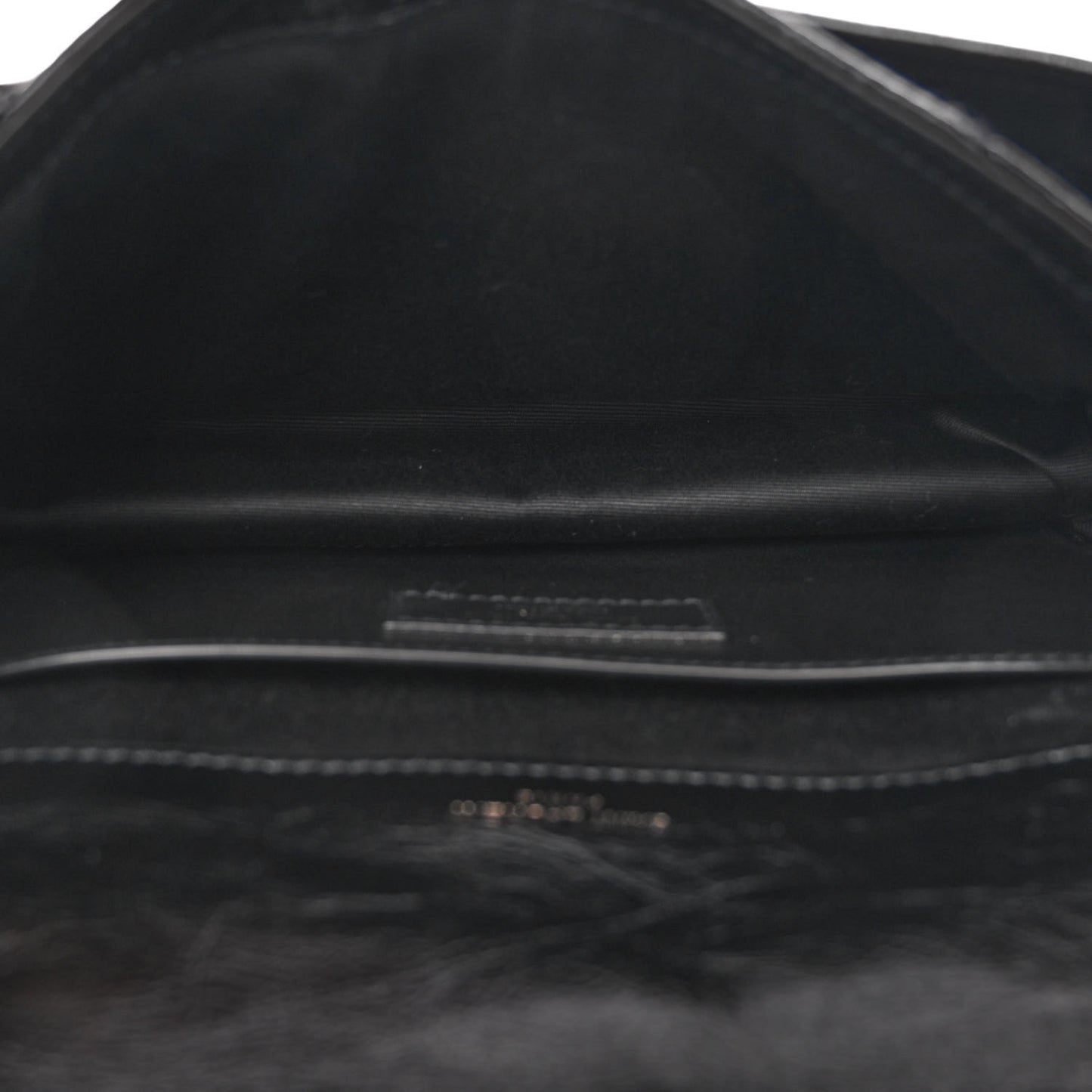 SAINT LAURENT Crinkled Lambskin Matelasse Monogram Baby Niki Chain Satchel Black