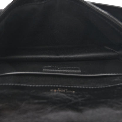 Saint Laurent SAINT LAURENT Crinkled Lambskin Matelasse Monogram Baby Niki Chain Satchel Black 4 of 8