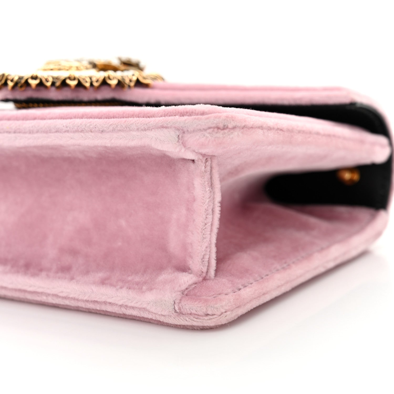 Dolce & Gabbana Velvet Small Devotion Envelope Top Handle Bag Pink 9 of 9