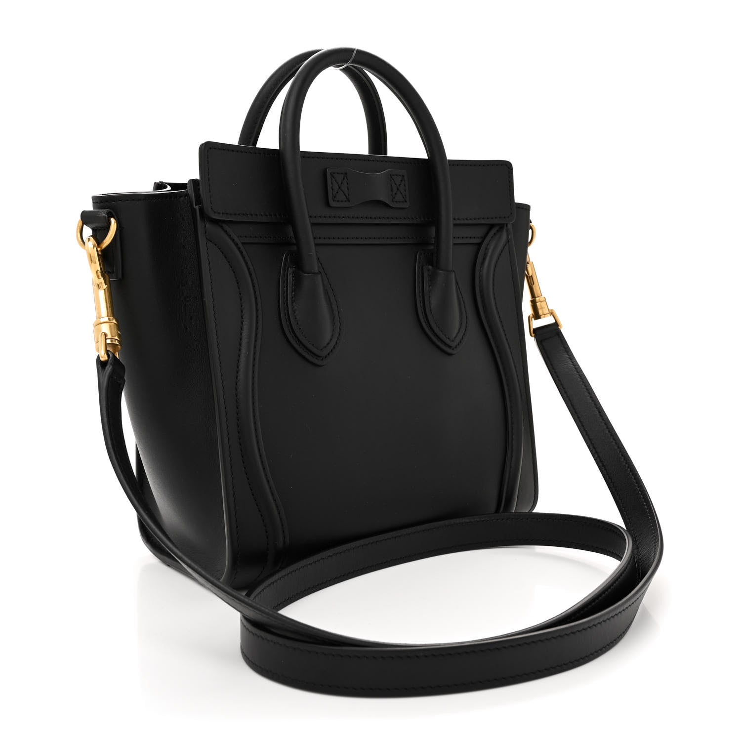 Celine Smooth Calfskin Nano Luggage Black 3 of 12