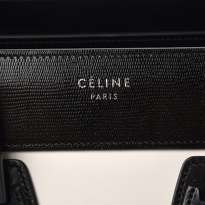 Celine Sleek Calfskin Micro Bi-Color Luggage Black White 6 of 7