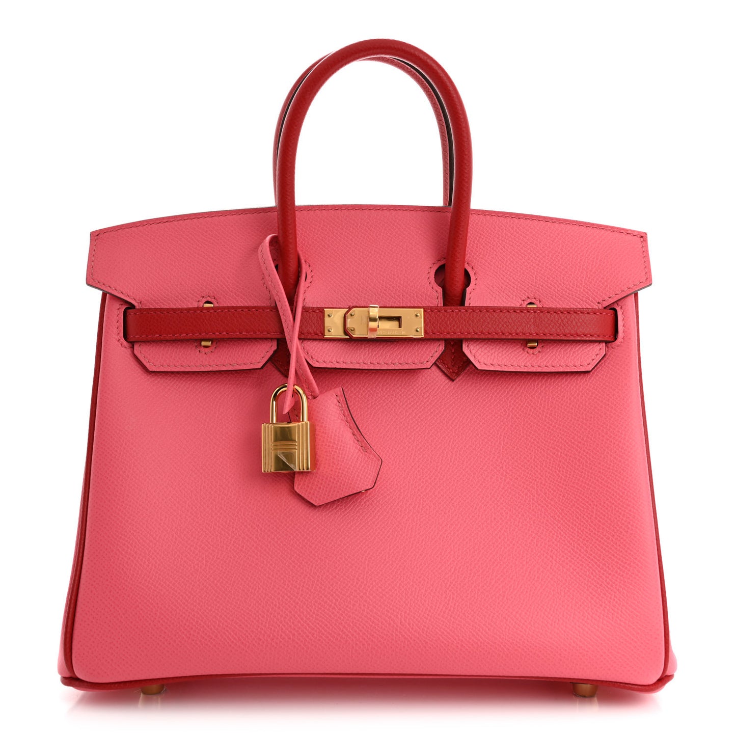 Epsom Horseshoe Birkin 25 Rose Azalee Rouge Casaque