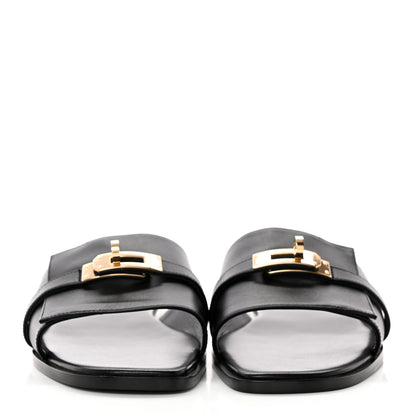 Hermes Calfskin Giulia Sandals 40.5 Black 2 of 15