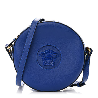 Versace Calfskin La Medusa Round Camera Bag Blue 1 of 9