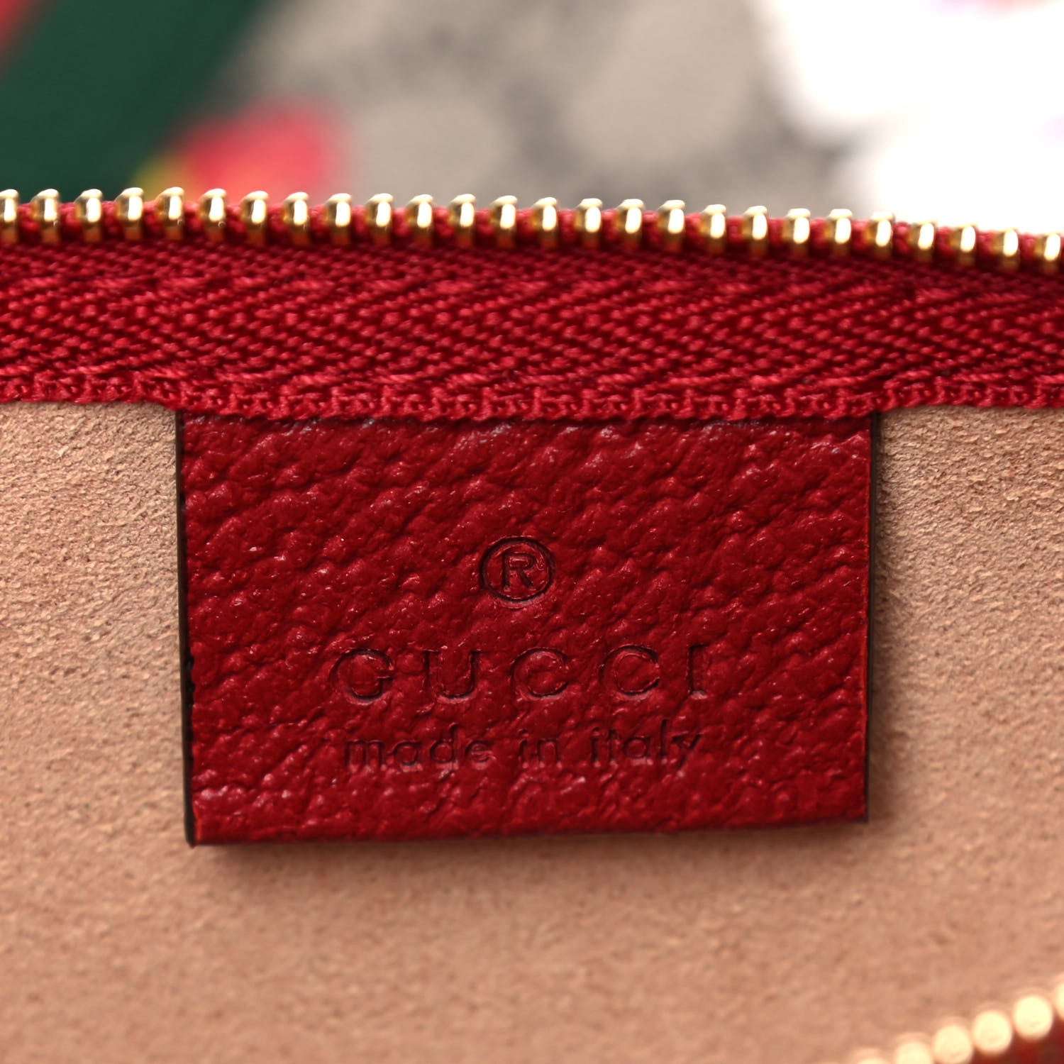Gucci GG Supreme Monogram Flora Web Large Ophidia Tote Red 7 of 10