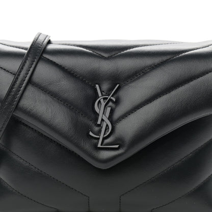 Saint Laurent Calfskin Y Quilted Monogram Toy Loulou Crossbody Bag Black 9 of 12