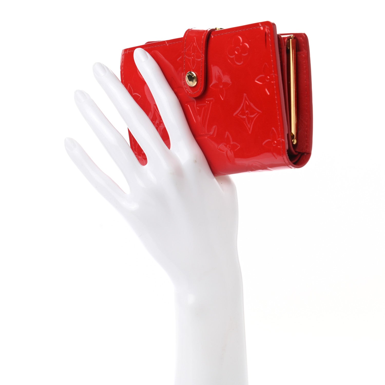 Louis Vuitton Vernis French Purse Wallet Red 2 of 7