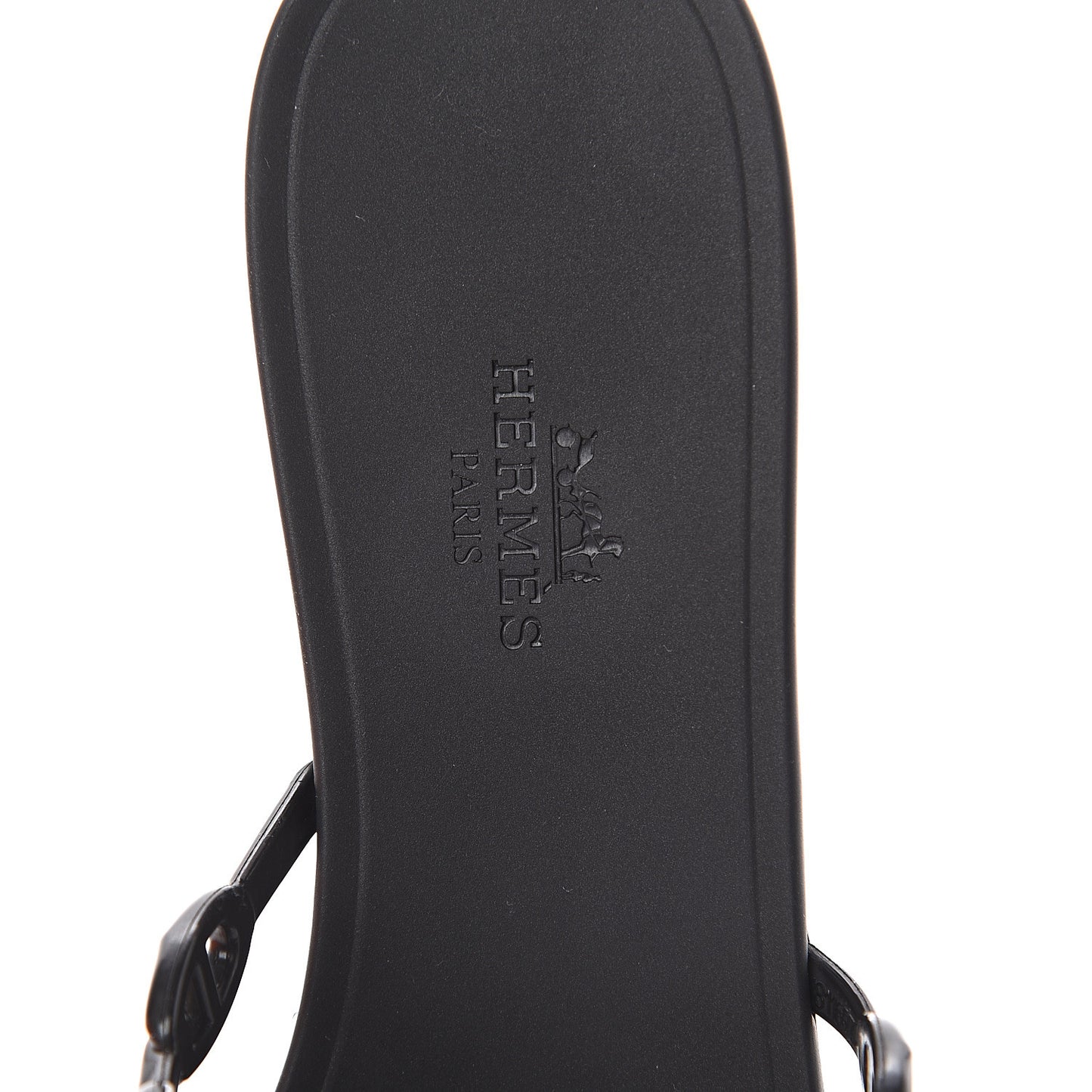 Rubber Chaine d'Ancre Rivage Sandals 38 Black