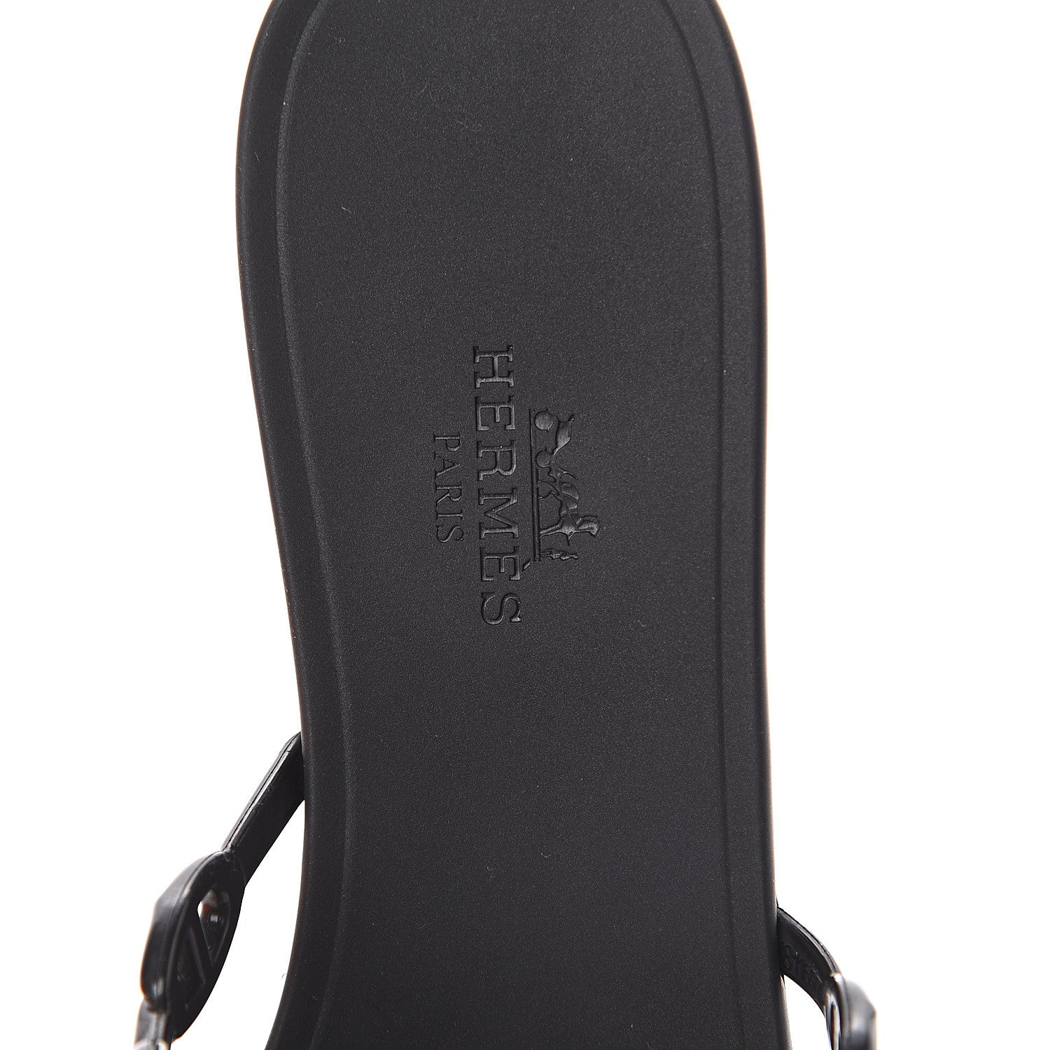 Hermes Rubber Chaine d'Ancre Rivage Sandals 38 Black 5 of 7