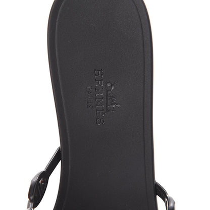 Hermes Rubber Chaine d'Ancre Rivage Sandals 38 Black 5 of 7