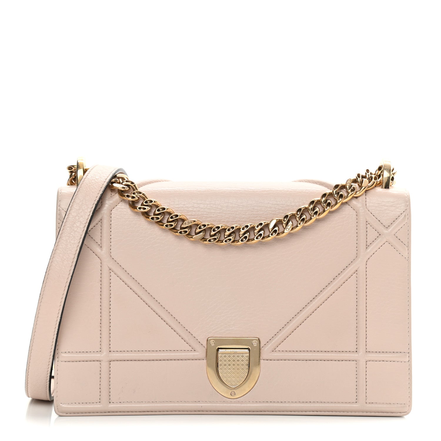 Christian Dior Grained Calfskin Medium Diorama Flap Bag Rose Poudre 1 of 18