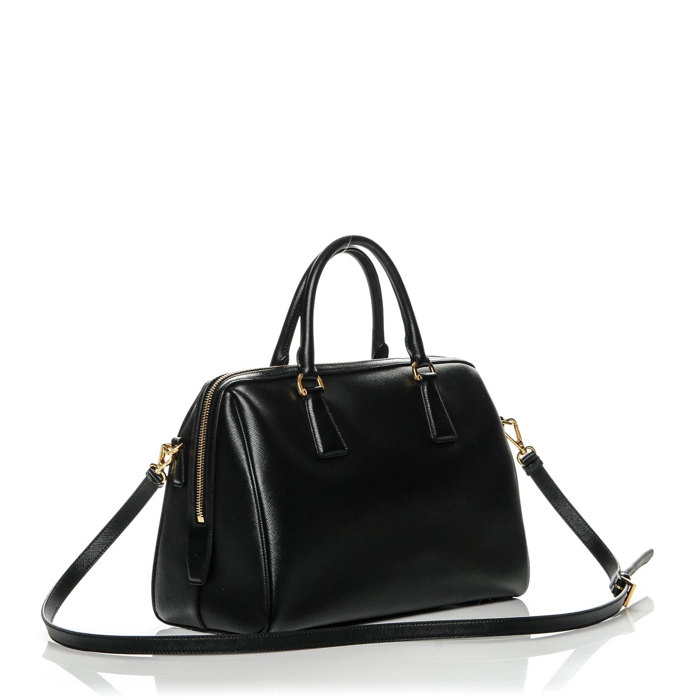 Saffiano Lux Bowler Black