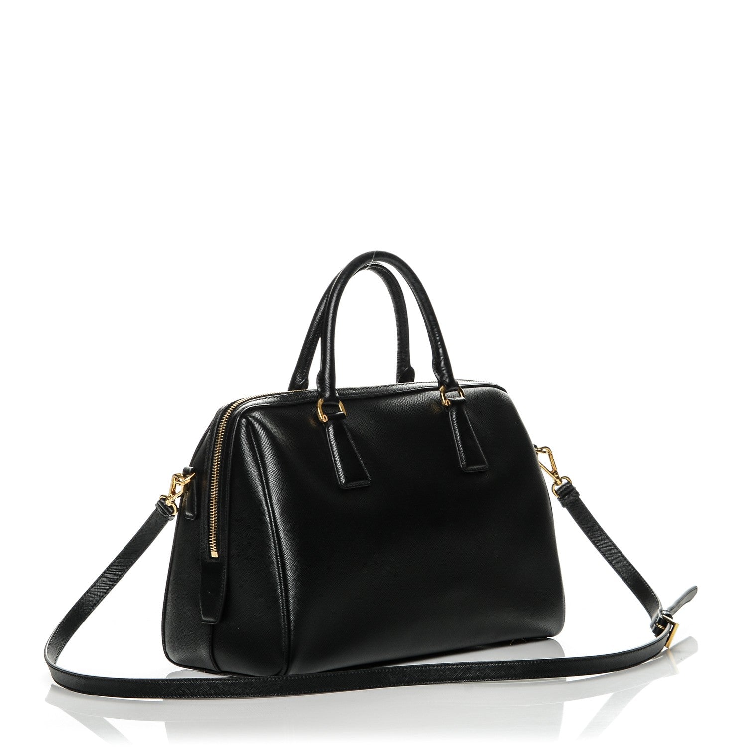Prada Saffiano Lux Bowler Black 3 of 7