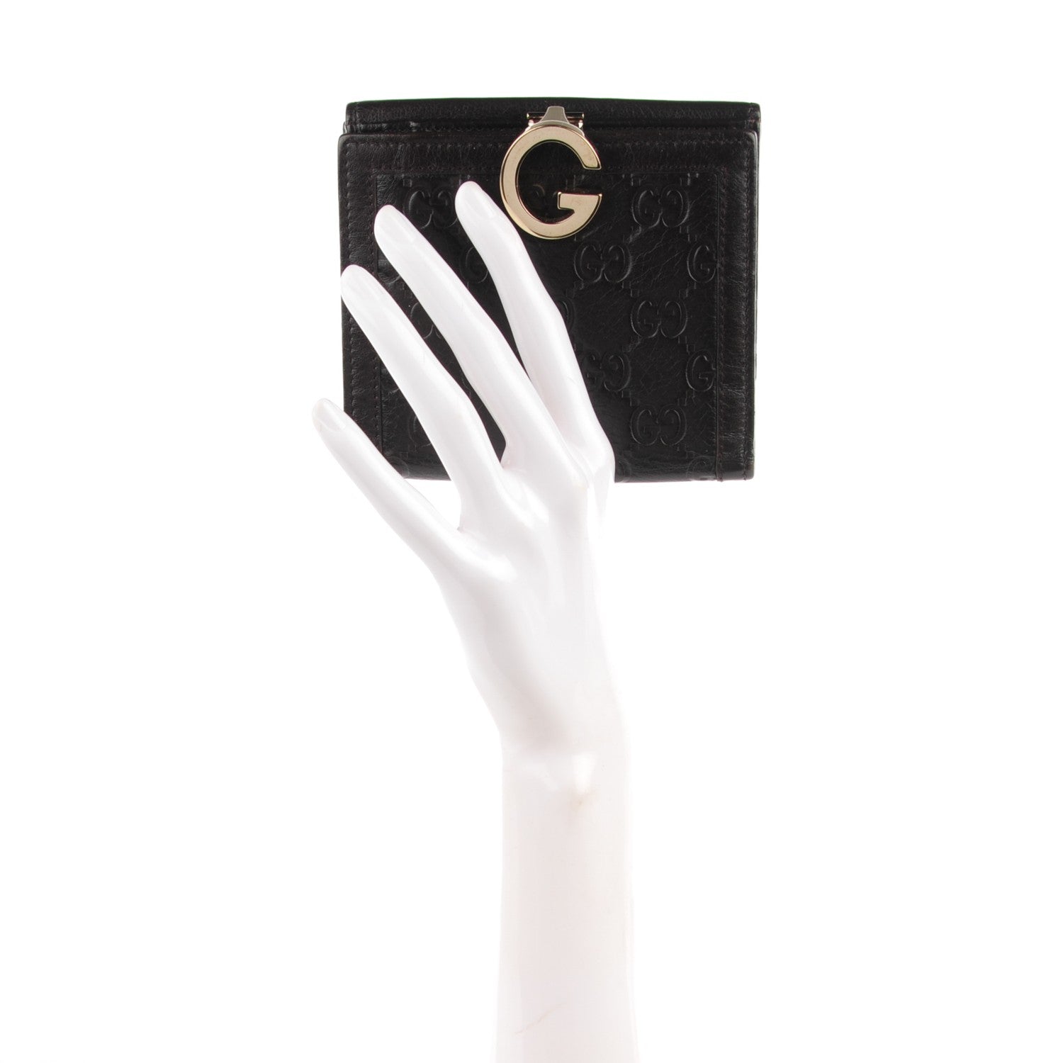 Gucci Guccissima Charlotte French Wallet Dark Brown 2 of 7