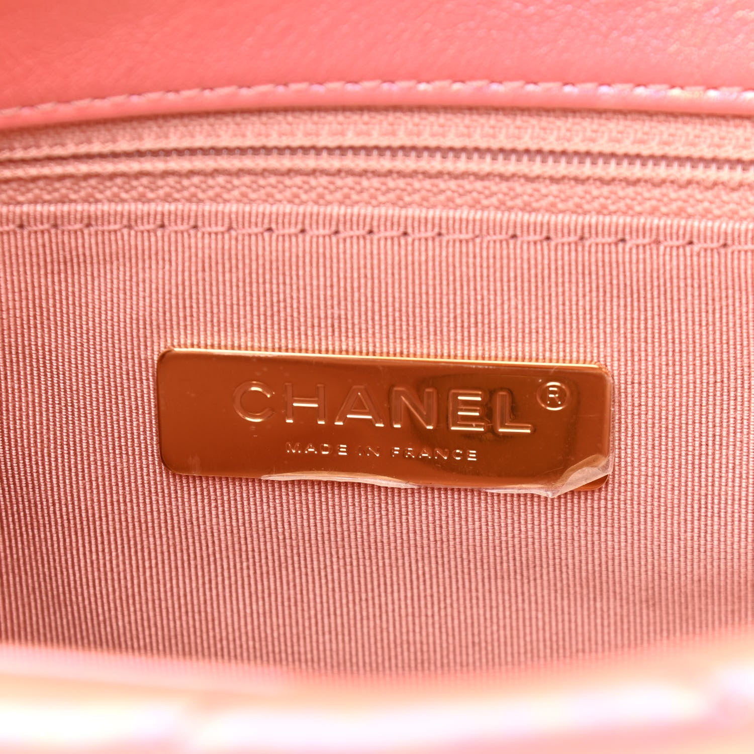 Chanel Iridescent Calfskin Quilted Medium Chanel 19 Flap Pink 6 of 11