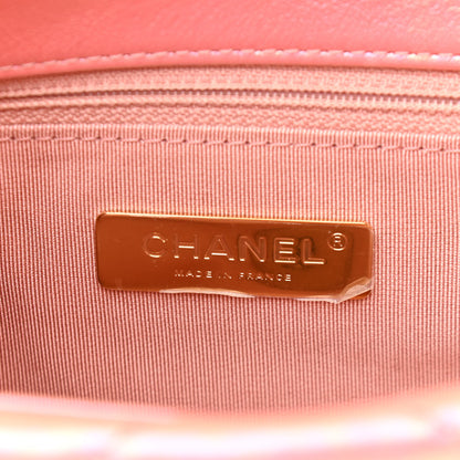 Chanel Iridescent Calfskin Quilted Medium Chanel 19 Flap Pink 6 of 11