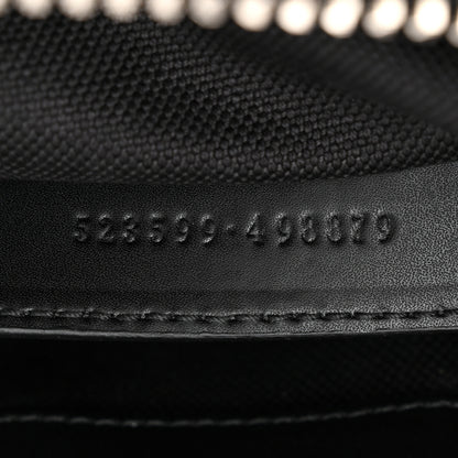 Gucci GG Supreme Monogram Web Small Flat Messenger Bag Black Grey 7 of 10