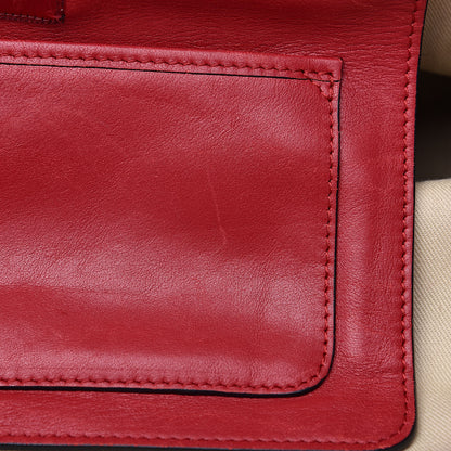 Valentino Garavani Vitello Colorblock Medium Rockstud Tote Deep Rose Clover Grey Scarlet 11 of 20
